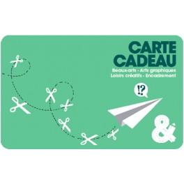 Carte cadeau verte motif avion