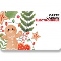 Carte cadeau électronique Noël bleu clair