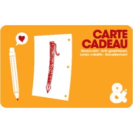 Carte cadeau orange stylo