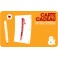 Carte cadeau orange motif stylo