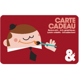 Carte cadeau rouge Monsieur peintre